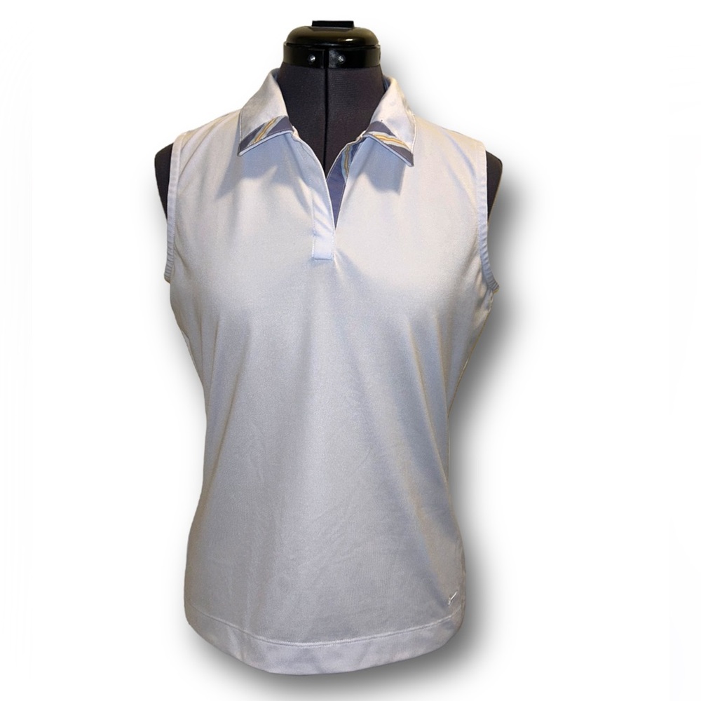 Nike • Fit-Dry Golf Shirt, Sleeveless, Tank Top, Light Blue, Small